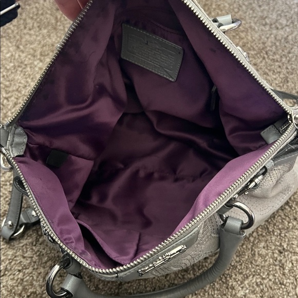 Coach Gray Metallic handbag - Picture 5 of 7